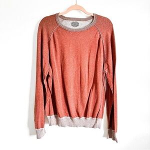 Calvin Klein Men’s Burnt Orange Cotton Crewneck Pullover Sweater sz XL